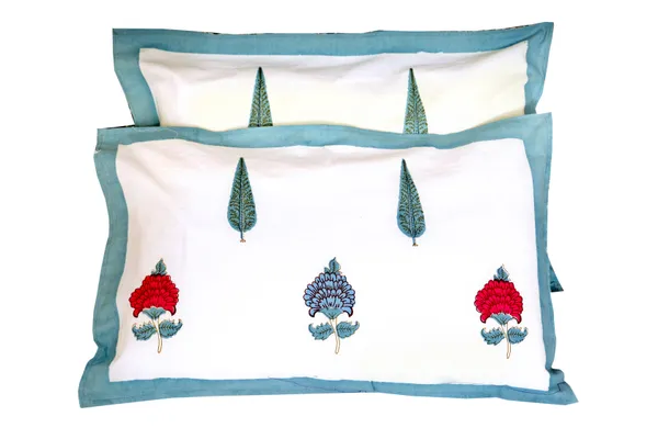 Multicolor_Cotton_Hand_Block_Printed_Leaves_&_Roses_Bedsheet_300TC_(_90_X_108_)_Inch_(Queen_Size))