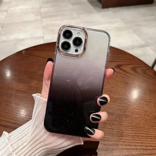 Clothemyphone_Gradient_Glitter_Phone_Case_Compatible_with_iPhone_|_Dual-Tone_Protective_Cover_with_Golden_Camera_Ring_(Black,_iPhone_15_Pro_Max)