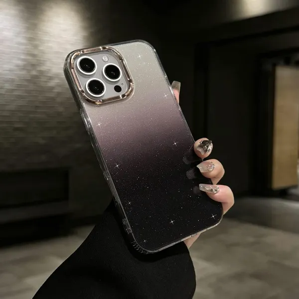 Clothemyphone_Gradient_Glitter_Phone_Case_Compatible_with_iPhone_|_Dual-Tone_Protective_Cover_with_Golden_Camera_Ring_(Black,_iPhone_16_Pro_Max)