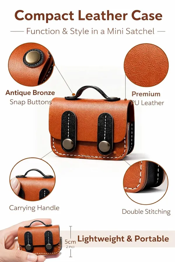 Clothemyphone_Handcrafted_Mini_Leather_Briefcase_Design_Compatiblw_with_Airpods_Pro_2_Case_|_Vintage_Tan_Brown_with_Black_Accents