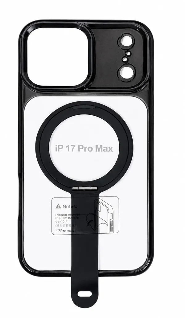 Clear_Phone_Case_Compatible_with_iPhone_17_Pro_Max,_Transparent_Back_with_Black_Border,_Wireless_Charging_Support