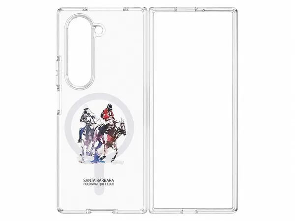 ClothemyphoneTransparent_Phone_Case_for_Samsung_Galaxy_Z_Fold_6,_Clear_Cover_with_Polo_Players_Print