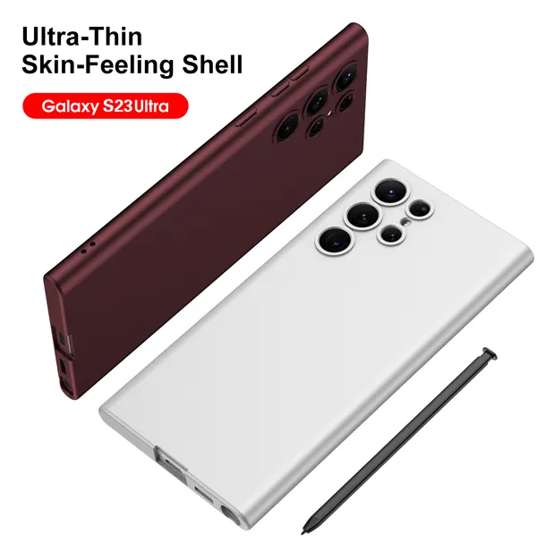 Red_Ultra_Thin_Blade_Series_Case_Slim_Cover_For_Samsung_Galaxy_S23_Matte_Finish_Scratch_Resistant_Protective_Back_Case_With_Precise_Cutouts_Silicone