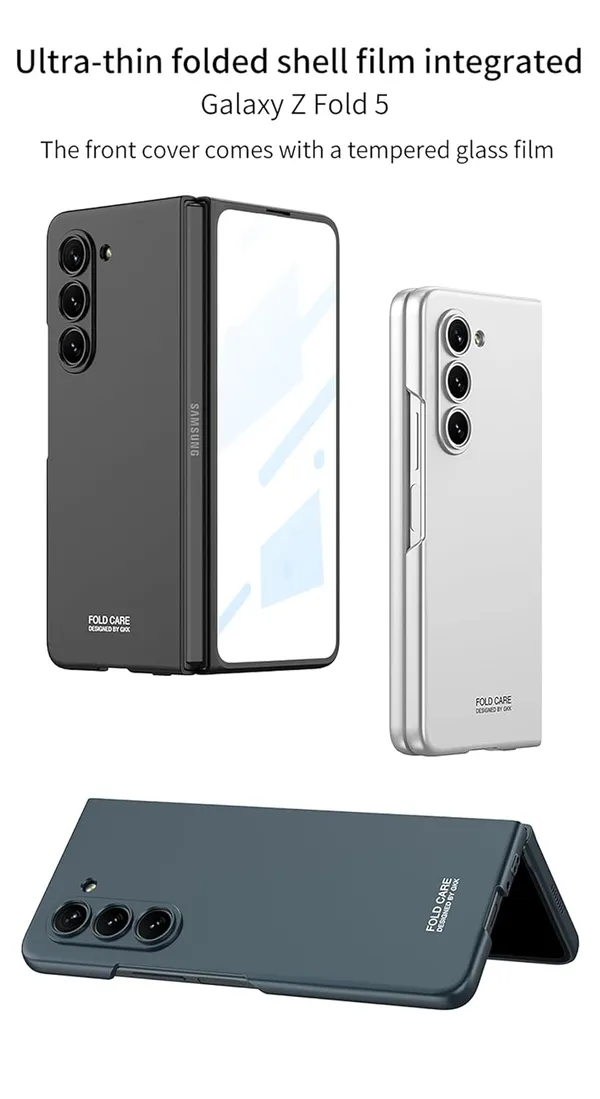 Gray_Green_Ultra_Thin_Pc_Hard_Back_Cover_Phone_Case__For_Samsung_Galaxy_Fold_5