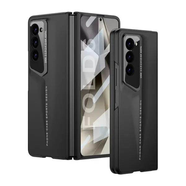 Black_Ultra_Thin_Blade_With_Glass_Case_Cover_Protective_Phone_Case_For_Samsung_Fold_6_Slim_Durable_Shockproof_Design_Scratch_Resistant_Body_Finish
