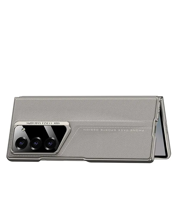 Titanium_Ultra_Thin_Blade_Pu_Leather_With_Glass_Case_Cover_Samsung_Fold_6_Compatible_Protective_Slim_Or_Durable_Design_Shockproof_And_Scratch_Resistant_Cover_Titanium