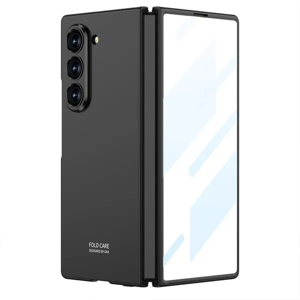 Black_Back_Cover_For_Samsung_Z_Fold_6_Case_Slim_Matte_Finish_Hard_Back_Cover_Lightweight_Shock_Resistant_Precise_Cutouts_Hinge_Protection