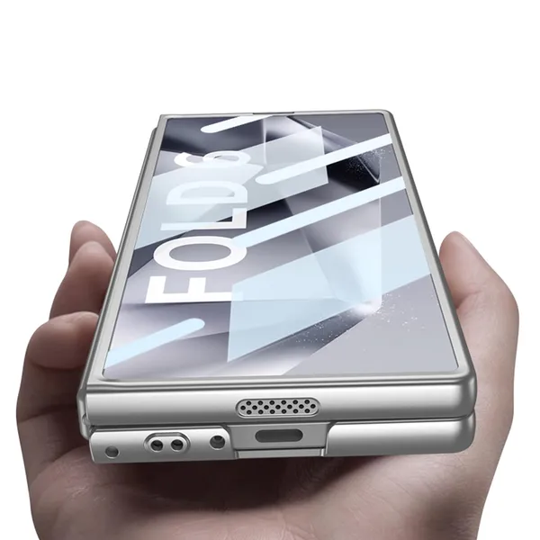 Gray_Back_Cover_For_Samsung_Z_Fold_6_Case_Slim_Matte_Finish_Hard_Back_Cover_Lightweight_Shock_Resistant_Precise_Cutouts_Hinge_Protection
