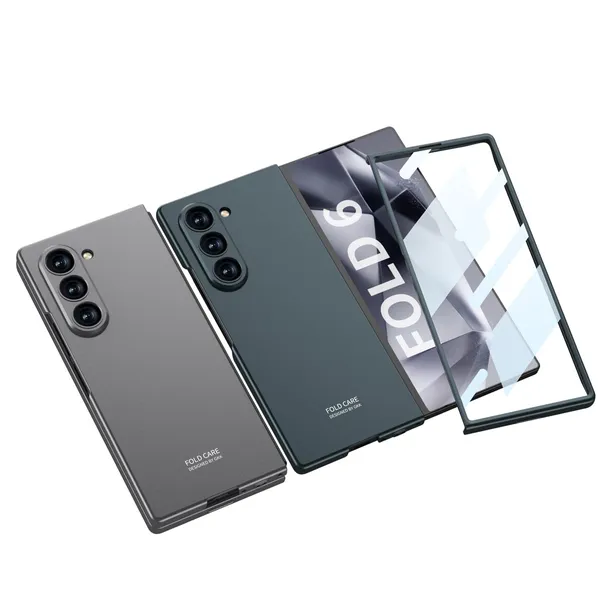 Gray_Back_Cover_For_Samsung_Z_Fold_6_Case_Slim_Matte_Finish_Hard_Back_Cover_Lightweight_Shock_Resistant_Precise_Cutouts_Hinge_Protection