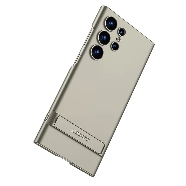 Titanium_Slim_Back_Case/Cover_With_Kick_Stand_For_Samsung_Galaxy_S24_Ultra_5G_Titanium_Polycarbonate_Protective_Phone_Case_Slim_&_Durable_Design_Shockproof_&_Scratch_Resistant_Cover