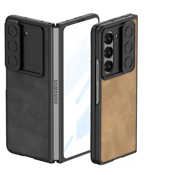 Brown_Matte_Slide_Glass_Slide_Case_For_Fold_5_Protective_Phone_Case_Slim_&_Durable_Design_Shockproof_&_Scratch_Resistant_Cover