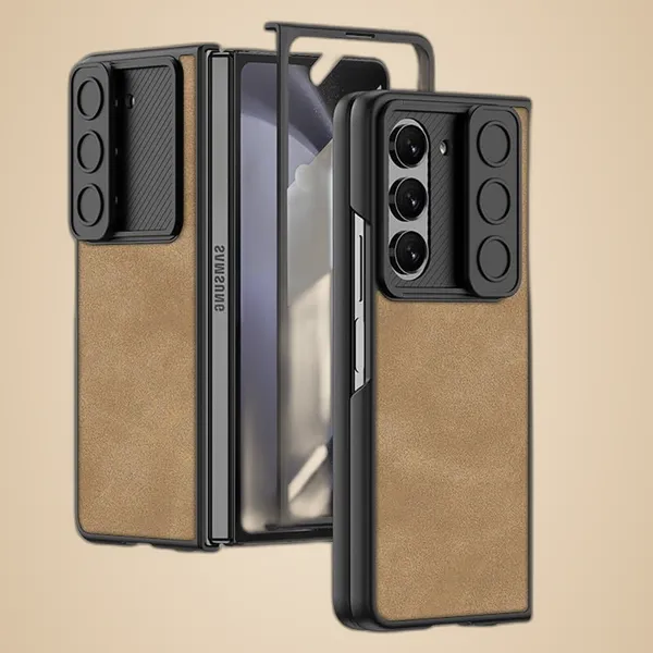 Brown_Matte_Slide_Glass_Slide_Case_For_Fold_5_Protective_Phone_Case_Slim_&_Durable_Design_Shockproof_&_Scratch_Resistant_Cover