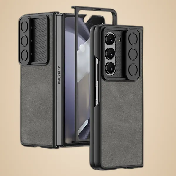 Gray_Matte_Slide_Glass_Slide_Case_For_Samsung_Galaxy_Fold_5_Protective_Slim_Case_Shockproof_&_Scratch_Resistant_Design_Durable_&_Elegant_Cover