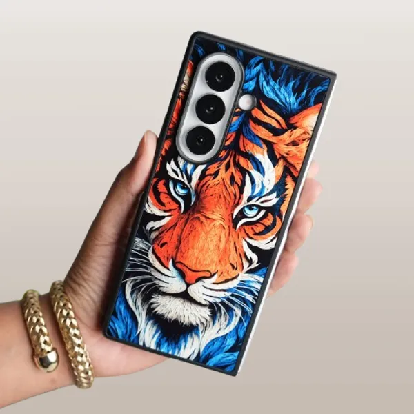 Galaxy_Z_Fold_Series_Tiger_Face_Chrome_Armor_Case