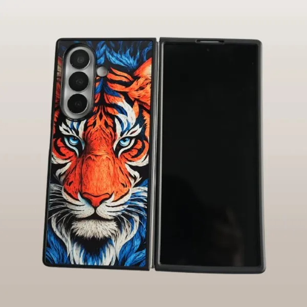 Galaxy_Z_Fold_Series_Tiger_Face_Chrome_Armor_Case