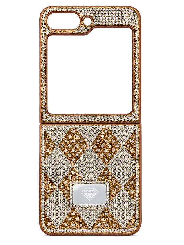 Glam_Crystal_Rhinestone_Case_Compatible_with_Samsung_Galaxy_Z_Flip_6,_Golden_Yellow_and_White_Bling_Diamond_Design
