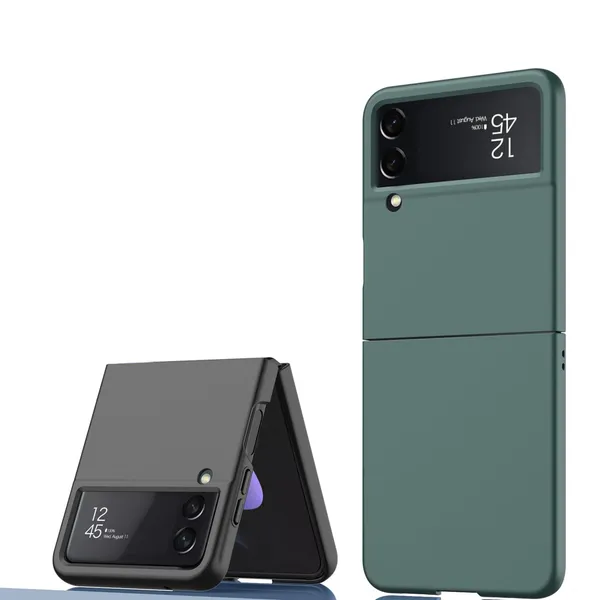 Black_Ultra_Thin_Pc_Hard_Back_Case_For_Samsung_Galaxy_Flip_4_Slim_Protective_Phone_Cover_Shockproof,_Durable_Design_,_Lightweight_&_Precise_Cutouts