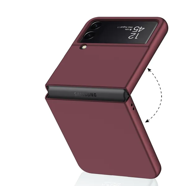 Black_Ultra_Thin_Pc_Hard_Back_Case_For_Samsung_Galaxy_Flip_4_Slim_Protective_Phone_Cover_Shockproof,_Durable_Design_,_Lightweight_&_Precise_Cutouts