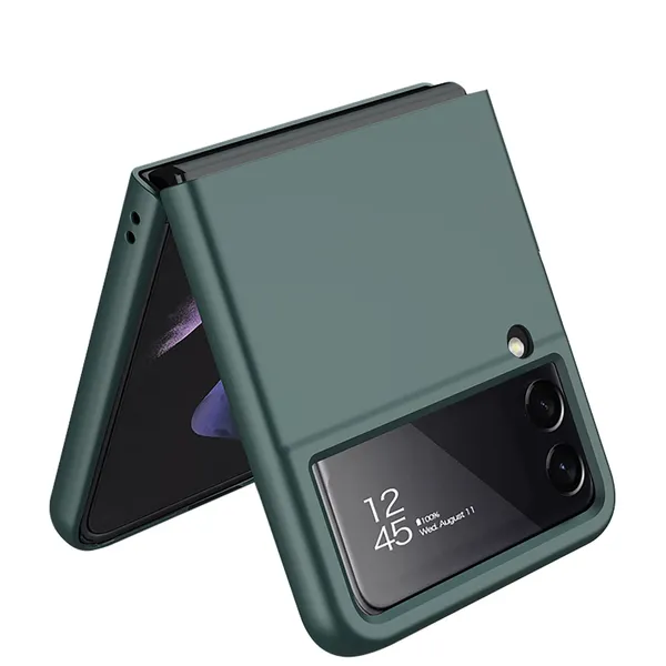 Black_Ultra_Thin_Pc_Hard_Back_Case_For_Samsung_Galaxy_Flip_4_Slim_Protective_Phone_Cover_Shockproof,_Durable_Design_,_Lightweight_&_Precise_Cutouts