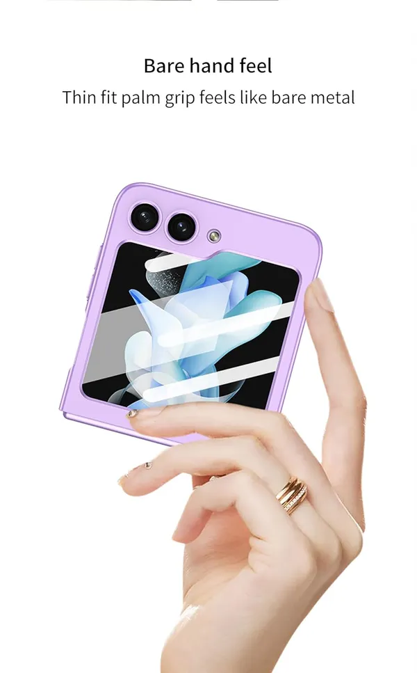 Black_Ultra_Thin_Back_Case_Cover_For_Samsung_Galaxy_Flip_6_Full_Body_Protection_Hard_Back_Cover_Shockproof_Design_Lightweight_&_Slim_Fit