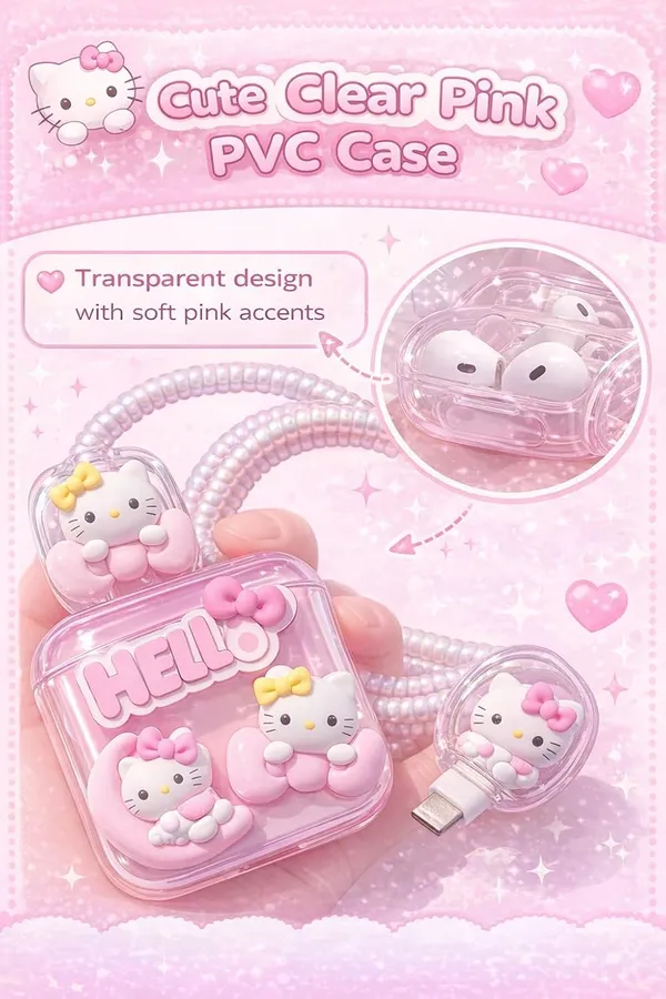 Clothemyphone_Charger_Case_Cover_with_Full_Cable_Protector_3D_Cute_Pattern_Compatible_for_iPhone_Charger_Only_18W_&_20W_(Pink_Bowl)