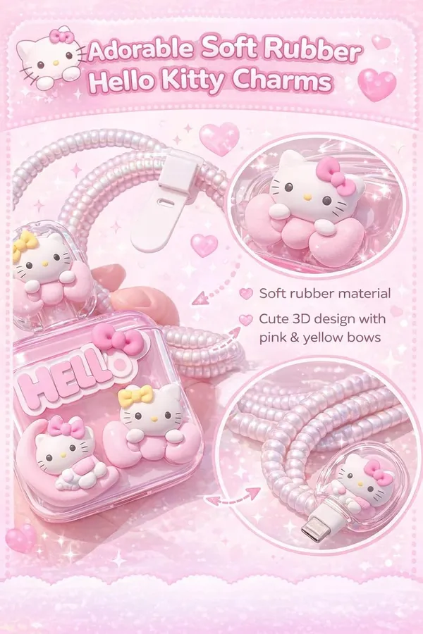 Clothemyphone_Charger_Case_Cover_with_Full_Cable_Protector_3D_Cute_Pattern_Compatible_for_iPhone_Charger_Only_18W_&_20W_(Pink_Bowl)