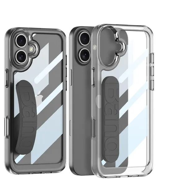 Black_Transparent_With_Silicone_Wristband_Case_Cover,_Shockproof_Protection_Durable_Design_With_Wristband_Slim_&_Lightweight_Fit_Precise_Cutouts