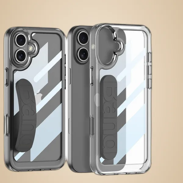 Black_Transparent_With_Silicone_Wristband_Case_Cover,_Shockproof_Protection_Durable_Design_With_Wristband_Slim_&_Lightweight_Fit_Precise_Cutouts