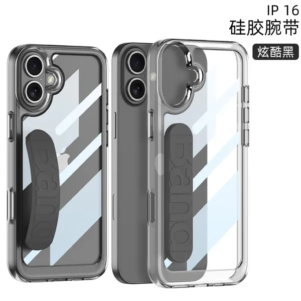 Gray_Transparent_With_Silicone_Wristband_Case_Cover,_Shockproof_Protection_Durable_Design_With_Wristband_Slim_&_Lightweight_Fit_Precise_Cutouts