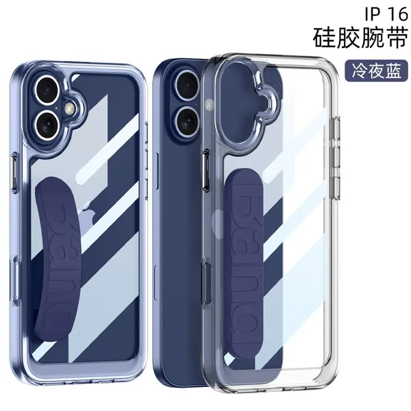 Gray_Transparent_With_Silicone_Wristband_Case_Cover,_Shockproof_Protection_Durable_Design_With_Wristband_Slim_&_Lightweight_Fit_Precise_Cutouts