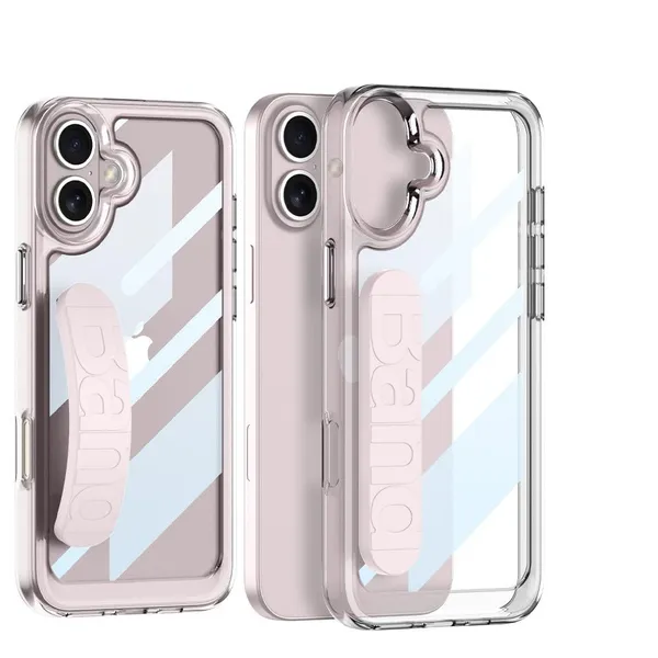 Pink_Transparent_With_Silicone_Wristband_Case_Cover