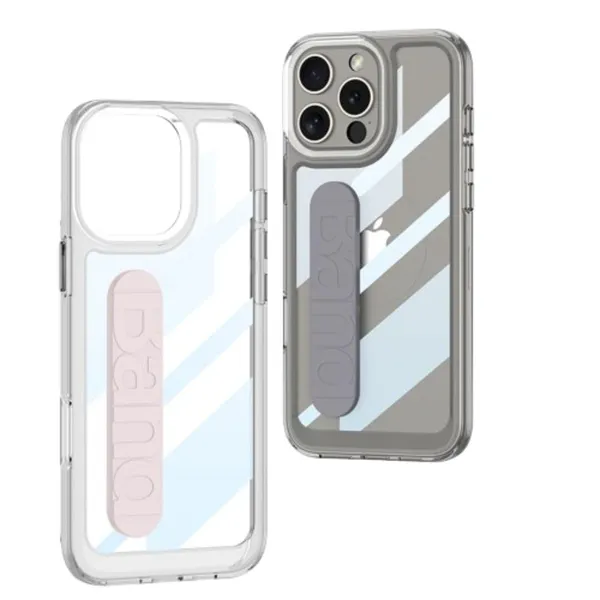 Pink_Transparent_With_Silicone_Wristband_Case_Cover