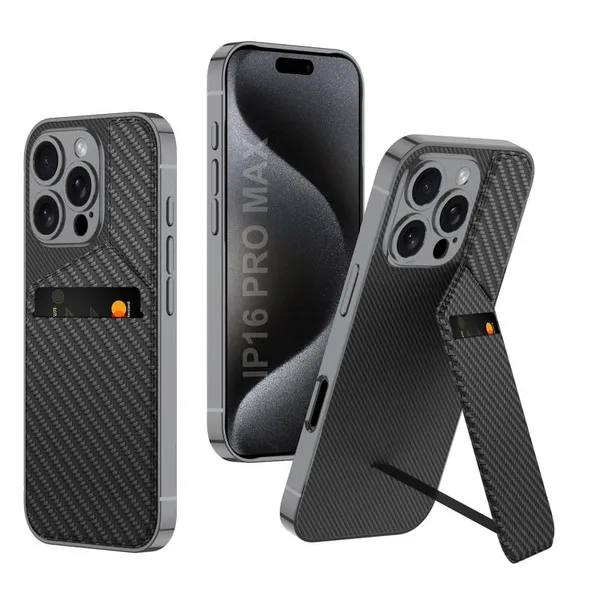 Black_Leather_Card_Slot_Holder_Case_Cover_Compatible_With_Iphone_16_Shockproof_&_Scratch_Resistant_Slim_&_Durable_Design_Precise_Cutouts_&_All_Over_Protection_,_Iphone_Max