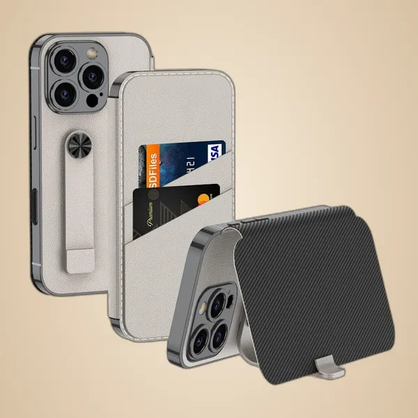 Titanium_Sheath_With_Card_Slot_Back_Case/Cover_Titanium,_Iphone_Slim_&_Durable_Protective_Case_Shockproof,_Scratch_Resistant_Design_Precise_Cutouts_For_Easy_Access