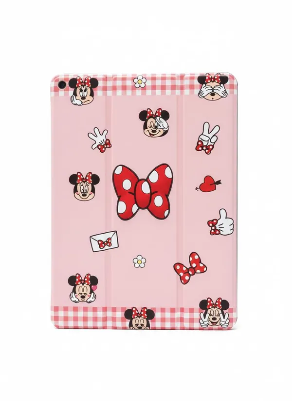 Clothemyphone_Protective_Case_Compatible_with_iPad_9.7_inch_(6th_Gen_2018/5th_Gen_2017),_Cute_Bear_Design_Flip_Cover_with_Auto_Sleep/Wake,_Dual_Angle_Stand_Support_-_Minni_Mouse