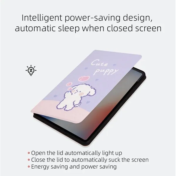 Clothemyphone_Protective_Case_Compatible_with_iPad_9.7_inch_(6th_Gen_2018/5th_Gen_2017),_Cute_Bear_Design_Flip_Cover_with_Auto_Sleep/Wake,_Dual_Angle_Stand_Support_-_Star_Baby