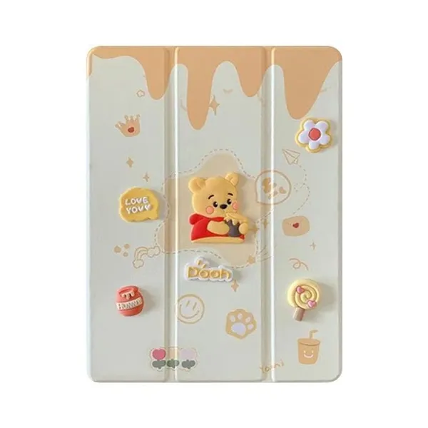 Clothemyphone_Protective_Case_Compatible_with_iPad_9.7_inch_(6th_Gen_2018/5th_Gen_2017),_Cute_Bear_Design_Flip_Cover_with_Auto_Sleep/Wake,_Dual_Angle_Stand_Support_-_Vinni_TH_Pooh