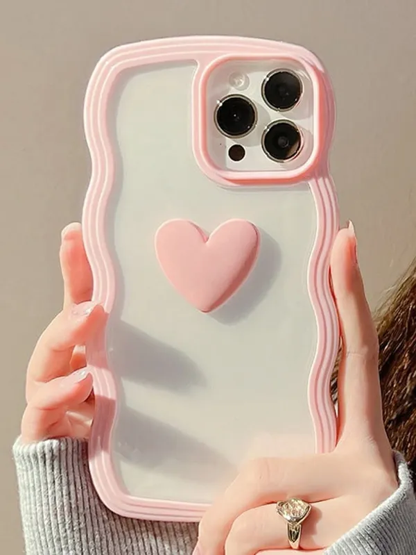 Pink_Heart_Design_tective_Phone_Case_for_iPhone__|_Phone_case_for_Girls_&_Women
