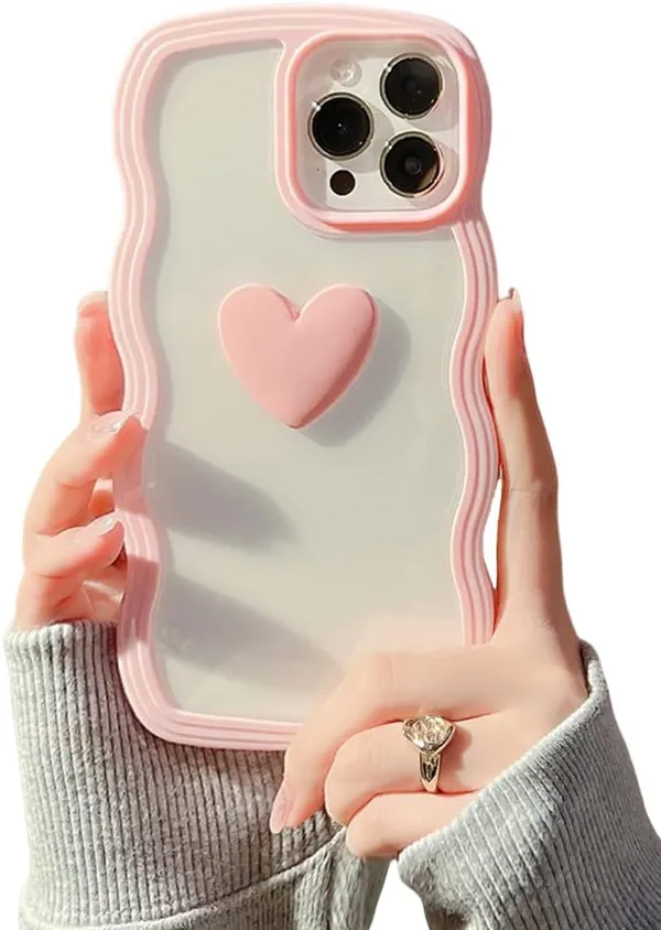 Pink_Heart_Design_tective_Phone_Case_for_iPhone__|_Phone_case_for_Girls_&_Women