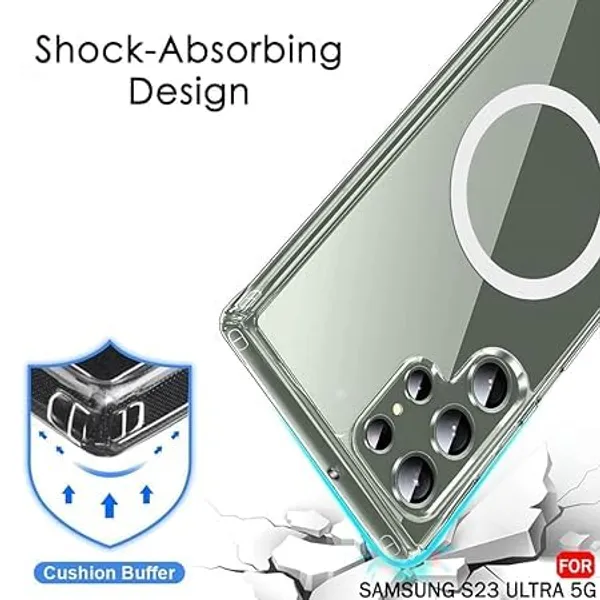 Clothemyphone_Case_Compatible_with_Samsung_Galaxy_S23_Ultra_|_Crystal_Clear_Shockproof_Back_Cover_|_Non-Yellowing_Slim_Protective_Mobile_Case_|_Wireless_Charging