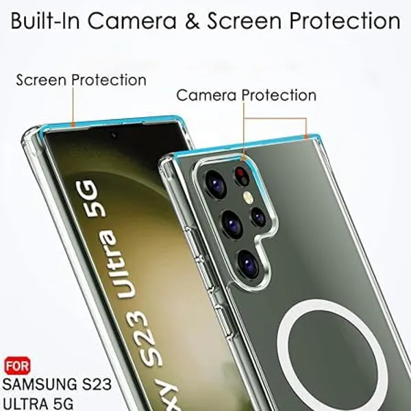 Clothemyphone_Case_Compatible_with_Samsung_Galaxy_S23_Ultra_|_Crystal_Clear_Shockproof_Back_Cover_|_Non-Yellowing_Slim_Protective_Mobile_Case_|_Wireless_Charging
