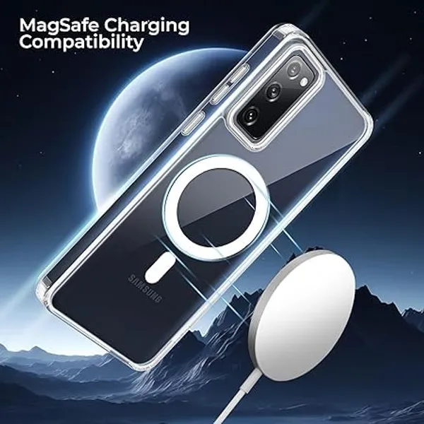 Clothemyphone_Transparent_Magnetic_Case_Compatible_for_Galaxy_S20_FE_|_Clear_Shockproof_Back_Cover_|_Wireless_Charging_Compatible_|_Non-Yellowing_Protective_Mobile_Case