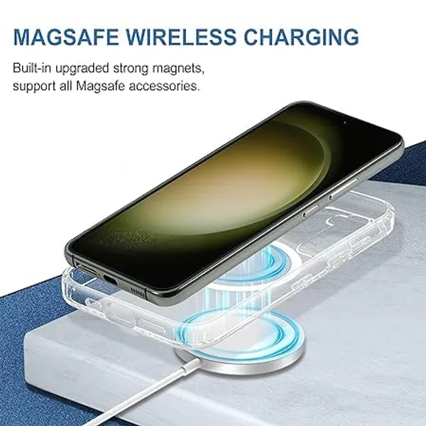 Clothemyphone_case_Compatible_with_Samsung_Galaxy_S23_|_Clear_Transparent_Back_Cover_|_Wireless_Charging_Compatible_|_Non-Yellowing_Protective_Mobile_Case
