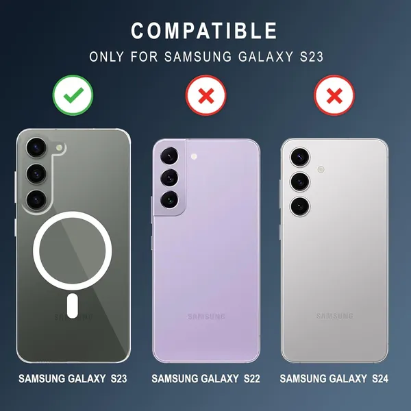 Clothemyphone_case_Compatible_with_Samsung_Galaxy_S23_|_Clear_Transparent_Back_Cover_|_Wireless_Charging_Compatible_|_Non-Yellowing_Protective_Mobile_Case