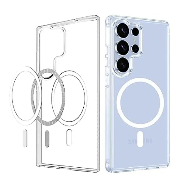 Clothemyphone_Transparent_Magnetic_Case_Compatible_for_Galaxy_S25_Ultra_|_Clear_Shockproof_Back_Cover_|_Wireless_Charging_Compatible_|_Non-Yellowing_Protective_Mobile_Case