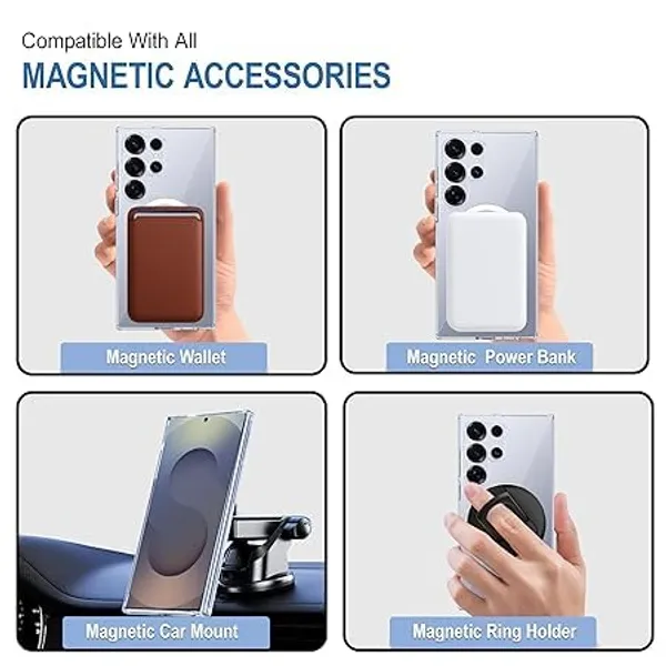 Clothemyphone_Transparent_Magnetic_Case_Compatible_for_Galaxy_S25_Ultra_|_Clear_Shockproof_Back_Cover_|_Wireless_Charging_Compatible_|_Non-Yellowing_Protective_Mobile_Case