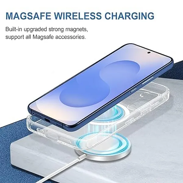 Clothemyphone_Transparent_Magnetic_Case_Compatible_for_Galaxy_S25_|_Clear_Shockproof_Back_Cover_|_Wireless_Charging_Compatible_|_Non-Yellowing_Protective_Mobile_Case