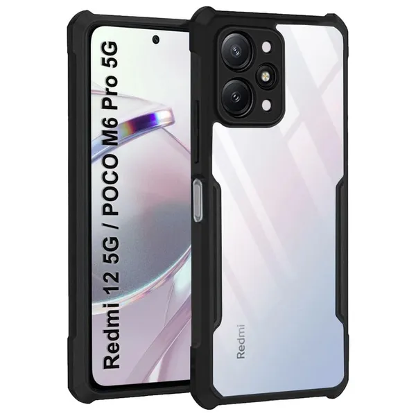 Clothemyphone_Crystal_Clear_Phone_Case_Compatible_with_Redmi_-_Transparent_Back_Cover_with_Black_Bumper_Frame_|_Protective_Case_(IPACKY-REDMI12-POCO-M6-PRO)