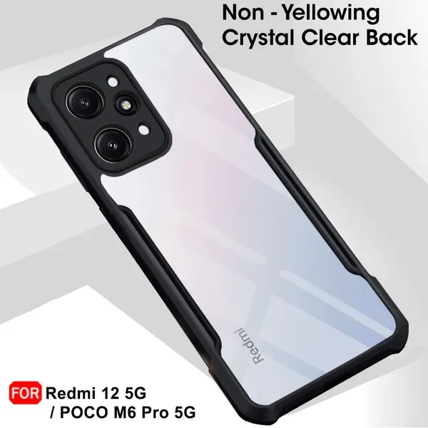 Clothemyphone_Crystal_Clear_Phone_Case_Compatible_with_Redmi_-_Transparent_Back_Cover_with_Black_Bumper_Frame_|_Protective_Case_(IPACKY-REDMI12-POCO-M6-PRO)