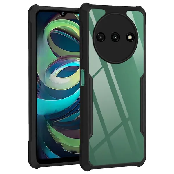 Clothemyphone_Crystal_Clear_Phone_Case_Compatible_with_Redmi_-_Transparent_Back_Cover_with_Black_Bumper_Frame_|_Protective_Case_(Mi_Redmi_A3_A3X_Poco_C61)